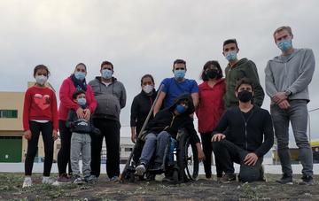 the team after planting the community garden